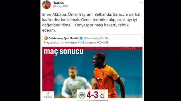 Son dakika Galatasarayda şok Kadro dışı depremi