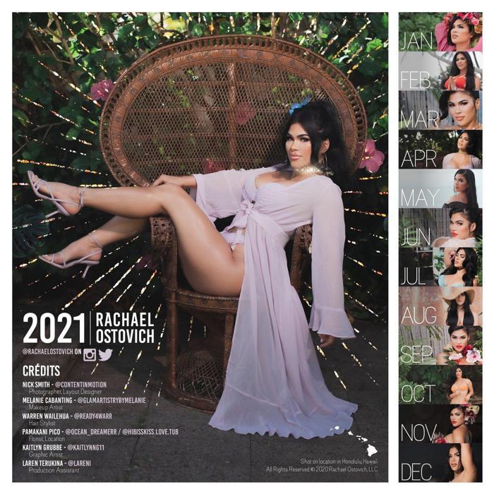 UFC dövüşçüsü Rachael Ostovich, 2021 takvimi için poz verdi
