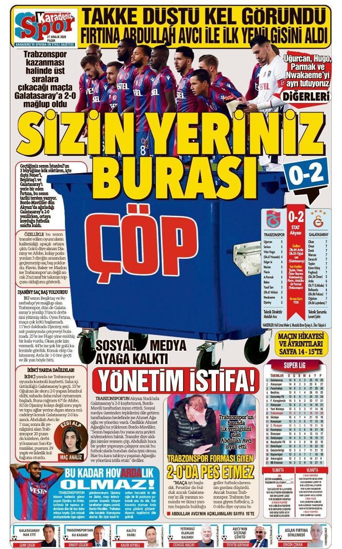 Trabzonspor haberi: Yerel basınından çok sert eleştiriler