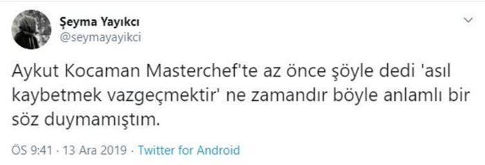 Aykut Kocaman, Masterchefte