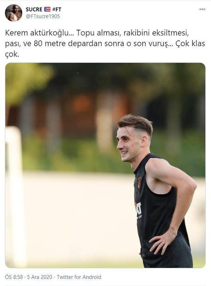 Galatasarayın genç futbolcusu Kerem Aktürkoğlu sosyal medyada gündem oldu