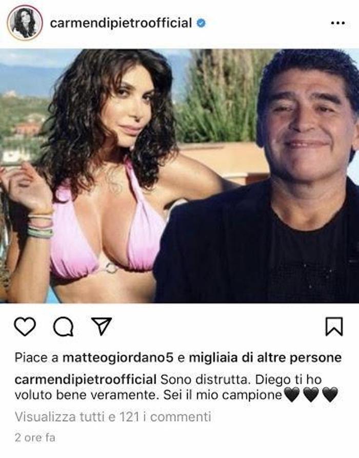 Carmen Di Pietronun Maradona paylaşımı olay oldu