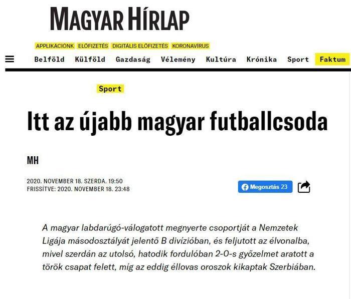 Macar basını Macaristan - Türkiye maçını manşetlere taşıdı