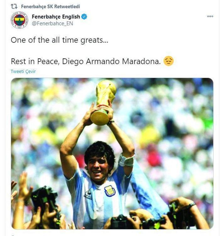 Futbol dünyası Maradonanın vefatıyla yasa boğuldu Mesaj yağmuru...