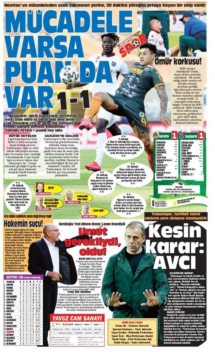 Yerel basından Trabzonspora eleştiriler: Gülmeyi unuttuk