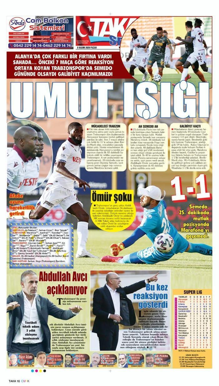 Yerel basından Trabzonspora eleştiriler: Gülmeyi unuttuk