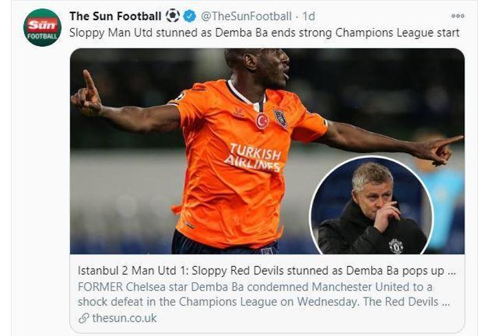 Dağınık Manchester Unitedın Şampiyonlar Ligi serisini Demba Ba bitirdi