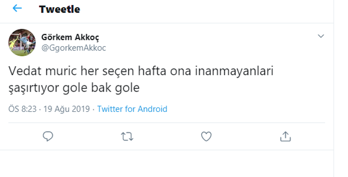 Vedat Muriç attı, Fenerbahçe taraftarı çıldırdı