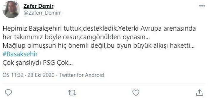 Şampiyonlar Liginde Başakşehir, PSGye zor anlar yaşattı... Sosyal medyadan büyük övgü