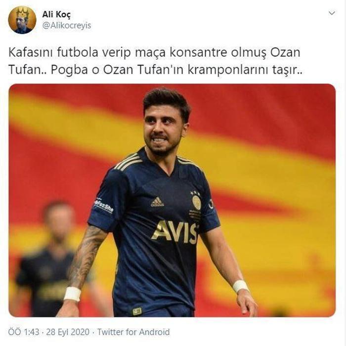 Ozan Tufan sosyal medyayı salladı: Pogba kramponlarını taşısın