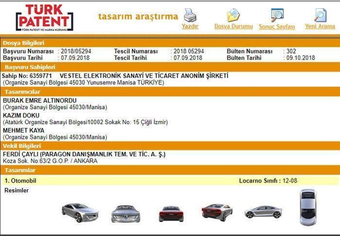 Vestelin otomobili VEO nun ilk fotoğrafları...