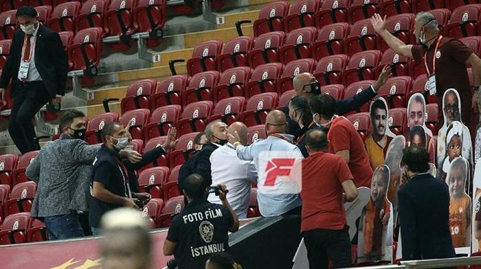 Galatasaray - Gaziantep maçında kavga Necati Ateş çılgına döndü