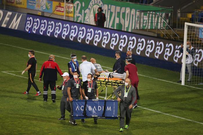 Fernando Muslera ambulansla hastaneye kaldırıldı İşte o anlar...
