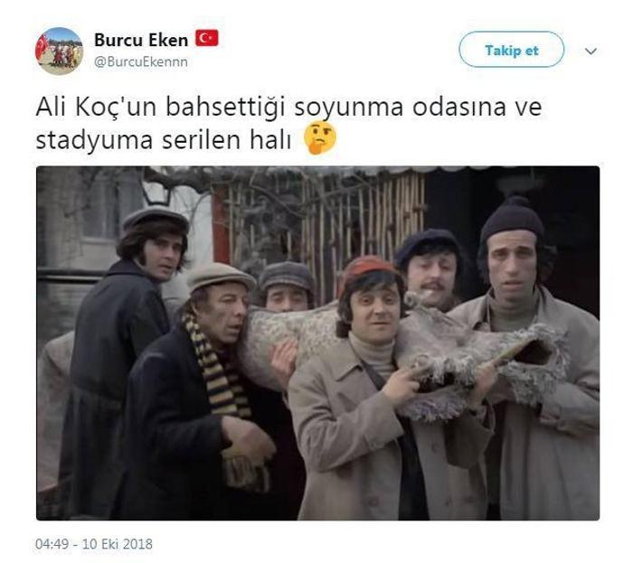 Ali Koç halı dedi, sosyal medya yıkıldı
