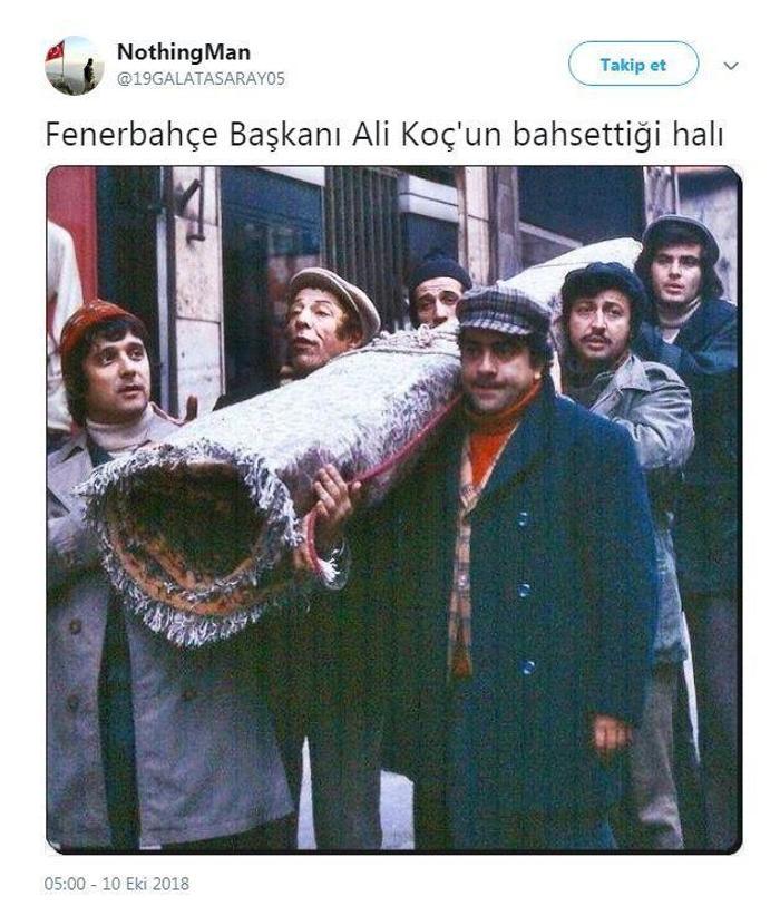 Ali Koç halı dedi, sosyal medya yıkıldı
