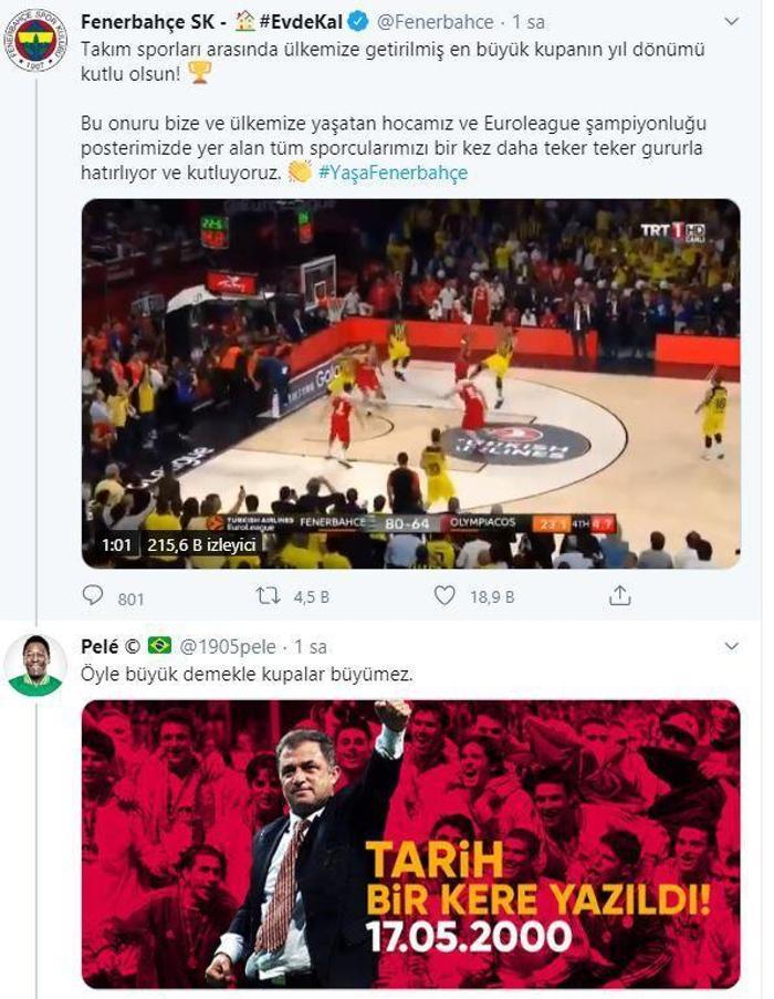 Fenerbahçe ve Galatasaray taraftarı sosyal medyayı ayağa kaldırdı