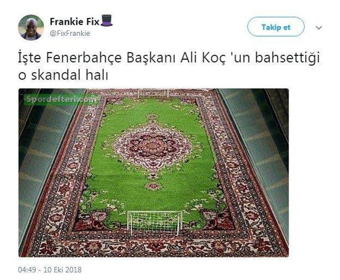 Ali Koç halı dedi, sosyal medya yıkıldı
