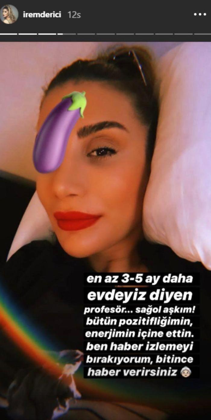 İrem Dericinin karantina pozları