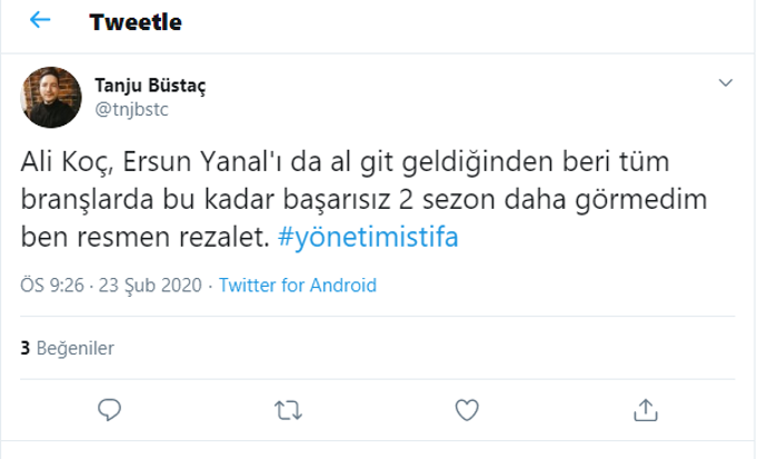 Fenerbahçe taraftarı çıldırdı: Ali Koç-Ersun Yanal istifa