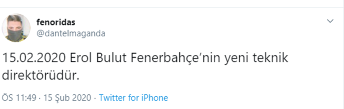 Fenerbahçede Erol Bulut sesleri Sosyal medya sallandı