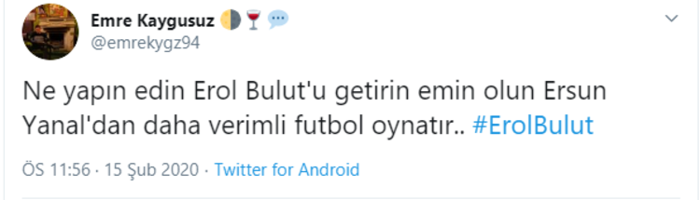 Fenerbahçede Erol Bulut sesleri Sosyal medya sallandı