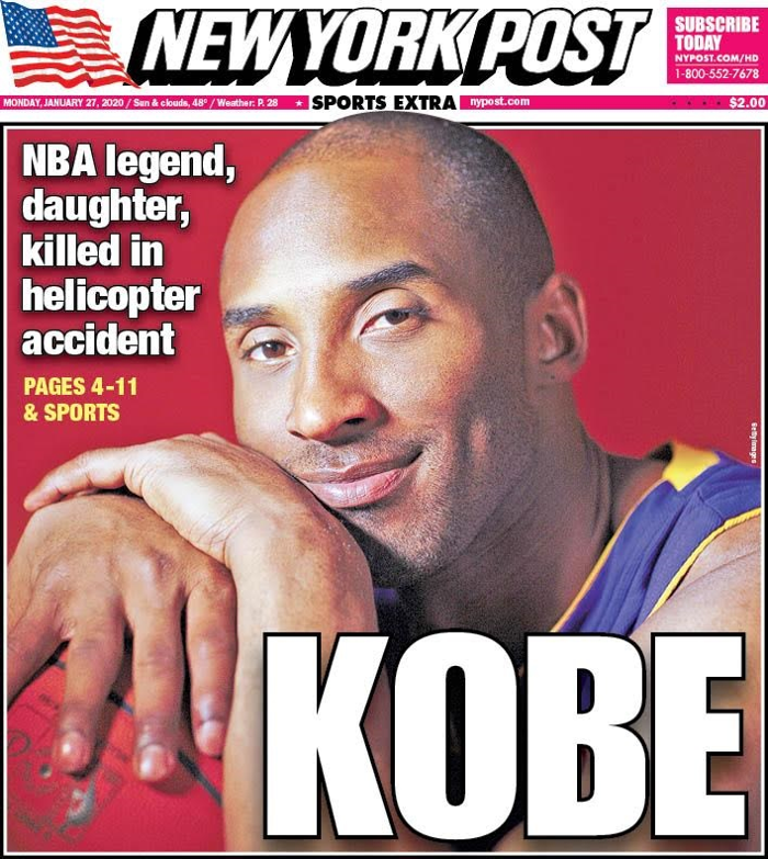 Dünya Kobe Bryantın vefatını konuşuyor Dünya basınında Kobe Bryant