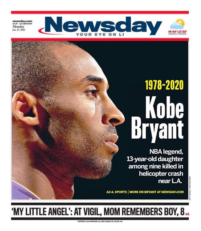 Dünya Kobe Bryantın vefatını konuşuyor Dünya basınında Kobe Bryant