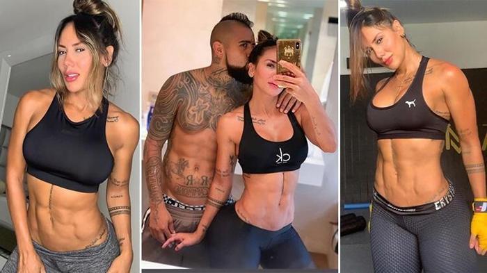 Transfer yuva yıktı Vidal ve fitness modeli sevgilisi Sonia Isaza...