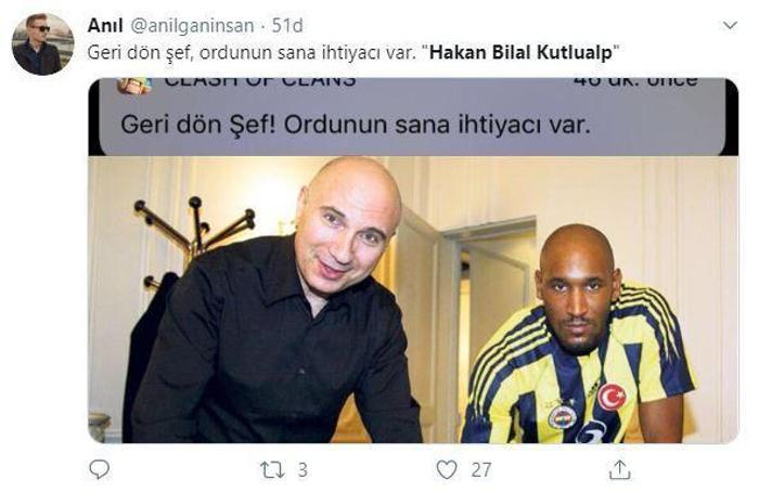 Fenerbahçede sosyal medya gündemi Hakan Bilal Kutlualp
