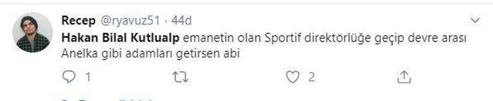 Fenerbahçede sosyal medya gündemi Hakan Bilal Kutlualp