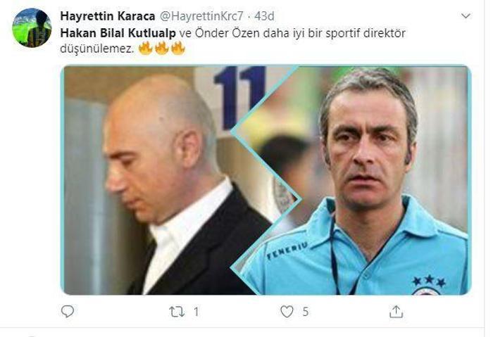 Fenerbahçede sosyal medya gündemi Hakan Bilal Kutlualp