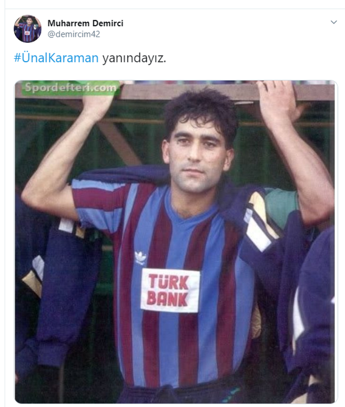 Trabzonspor Ünal Karamanı yolladı sosyal medya sallandı