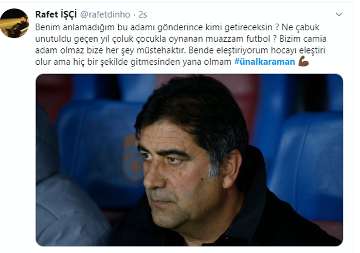 Trabzonspor Ünal Karamanı yolladı sosyal medya sallandı