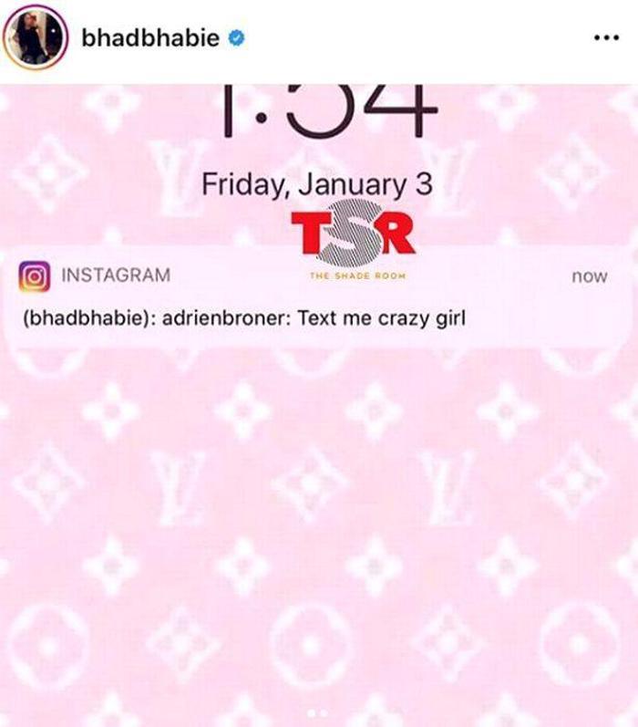 16 yaşındaki rapçi Bhad Bhabie, boksör Adrien Bronerdan gelen mesajı ifşa etti