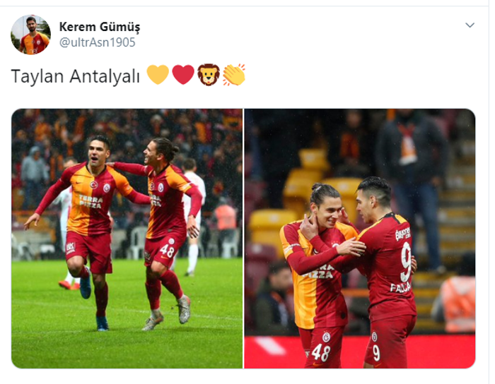 Taylan Antalyalı Galatasaray taraftarının gönlünü kaptı