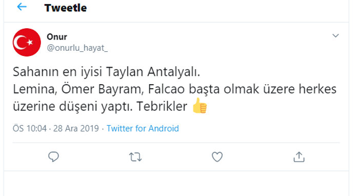 Taylan Antalyalı Galatasaray taraftarının gönlünü kaptı