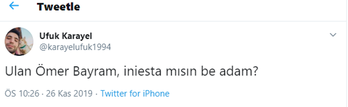 Ömer Bayrama büyük övgü: Iniesta mısın be adam