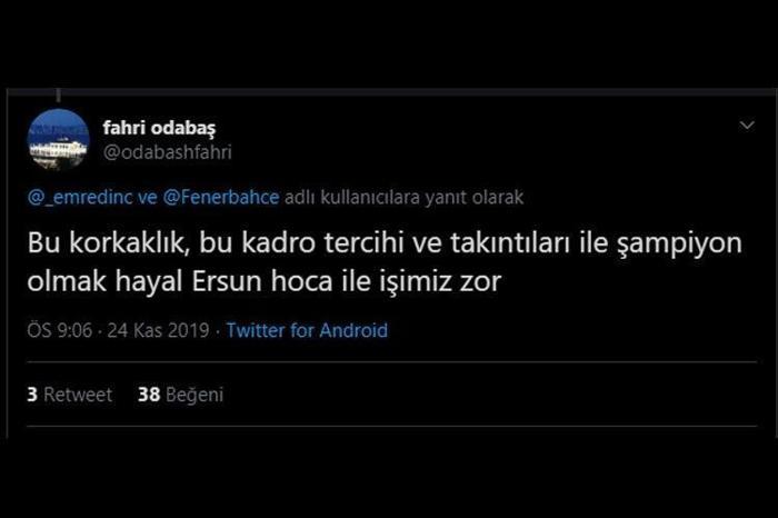 Ersun Yanal şoku İstifa...