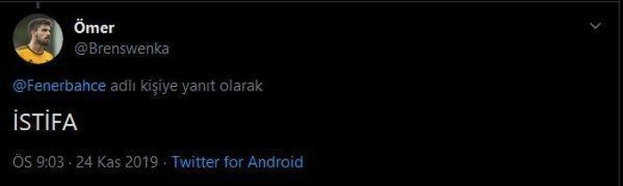 Ersun Yanal şoku İstifa...