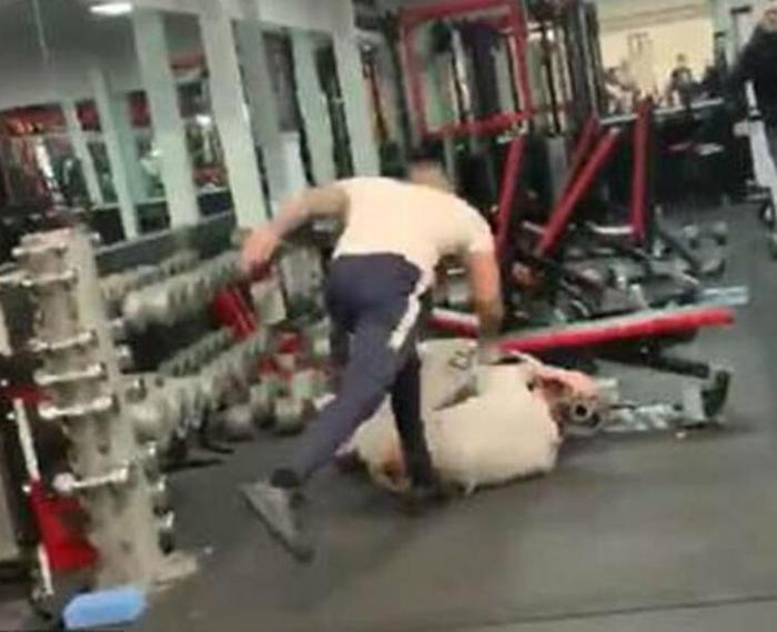 Spor salonunda büyük kavga