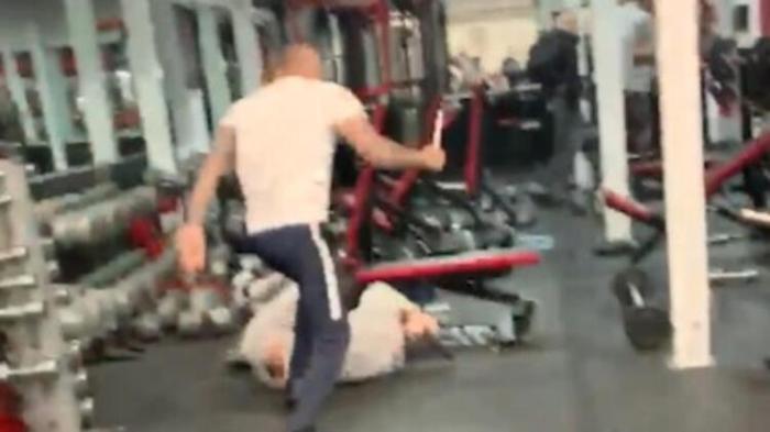 Spor salonunda büyük kavga