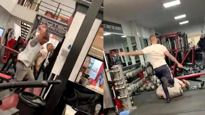 Spor salonunda büyük kavga