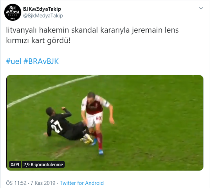 Lens kırmızı kart gördü Beşiktaş taraftarı çıldırdı