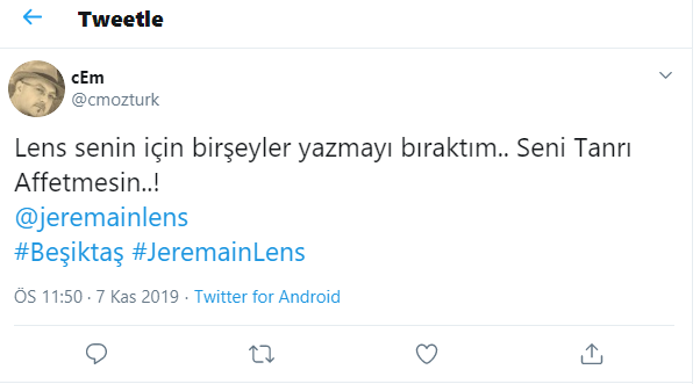 Lens kırmızı kart gördü Beşiktaş taraftarı çıldırdı