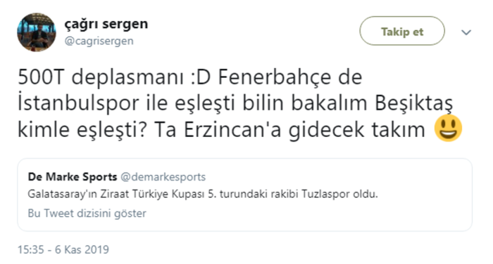 Galatasaray - Tuzlaspor eşleşmesine 500T damgası