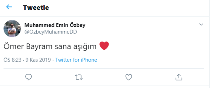 Ömer Bayram sosyal medyayı ayağa kaldırdı