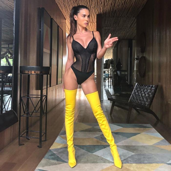 Ünlü model Silvia Caruso hem sporcu, hem taraftar