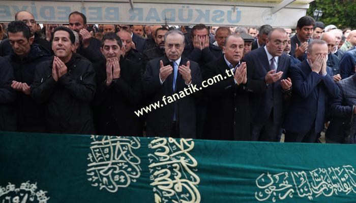 Mustafa Cengiz ve Fatih Terim cenazede bir araya geldi