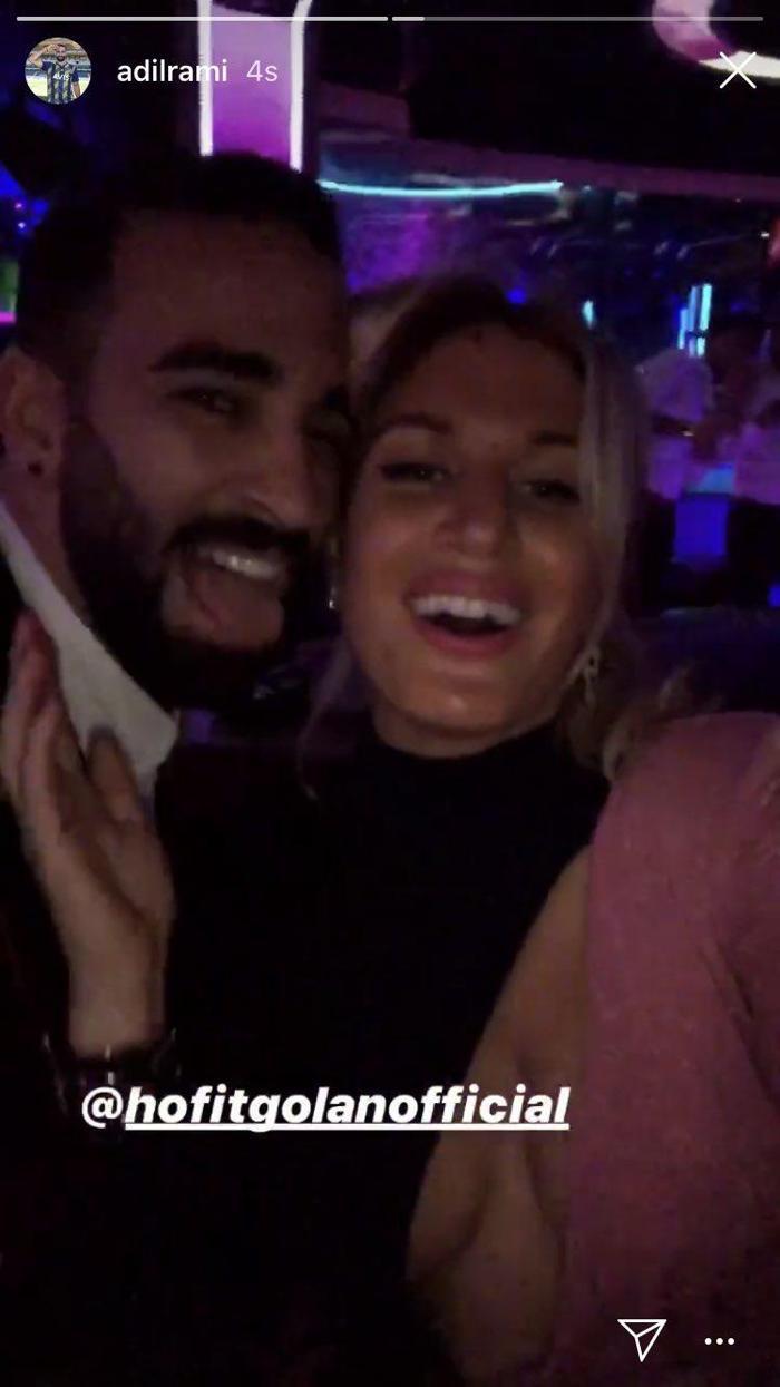 Adil Rami, model Hofit Golan ile eğlendi