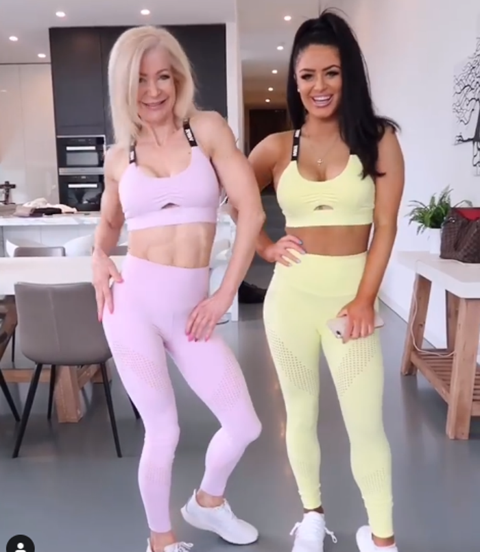 Fitness aşığı Tia Christofi ve büyükannesi sosyal medyayı salladı